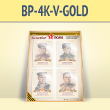 Стенд «Бессмертный полк» с 4 карманами А4 формата в два ряда (BP-4K-V-GOLD)